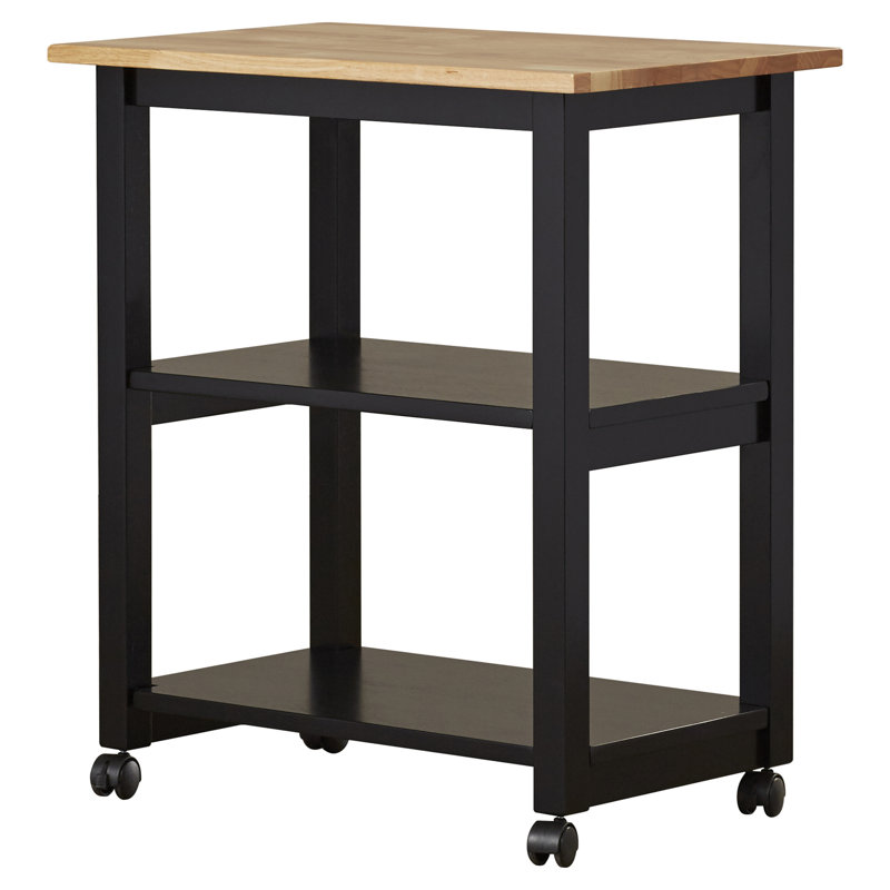 August Grove Wooler Kitchen Cart with Butcher Block Top & Reviews Wayfair